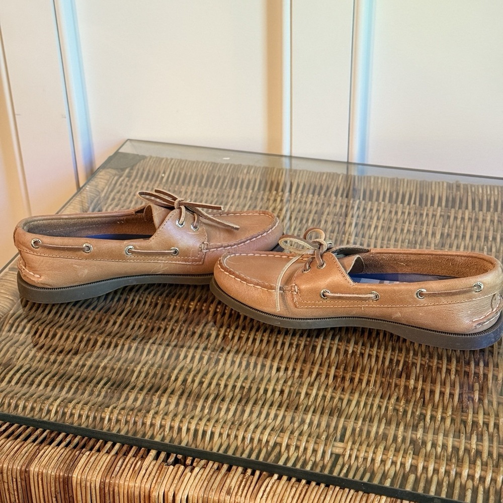 WOMENS SPERRY BOAT SHOE AO 2-EYE BROWN SHOES SIZE 7 - Picture 6 of 11